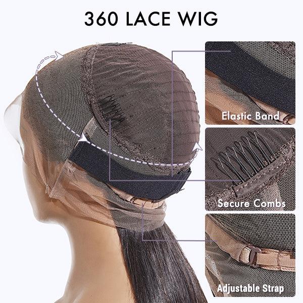Body Wave Highlight Human Hair Wigs 360 Lace