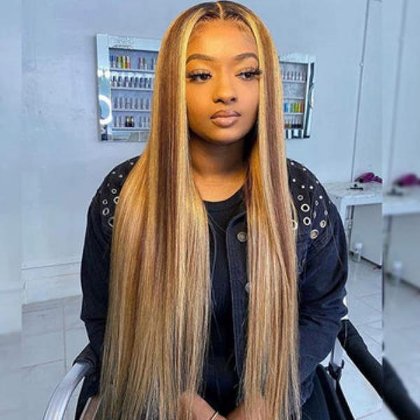 Lace Frontal Wigs Body Wave 13×4 Glueless Wig 4/27 Colored Human Hair Wig