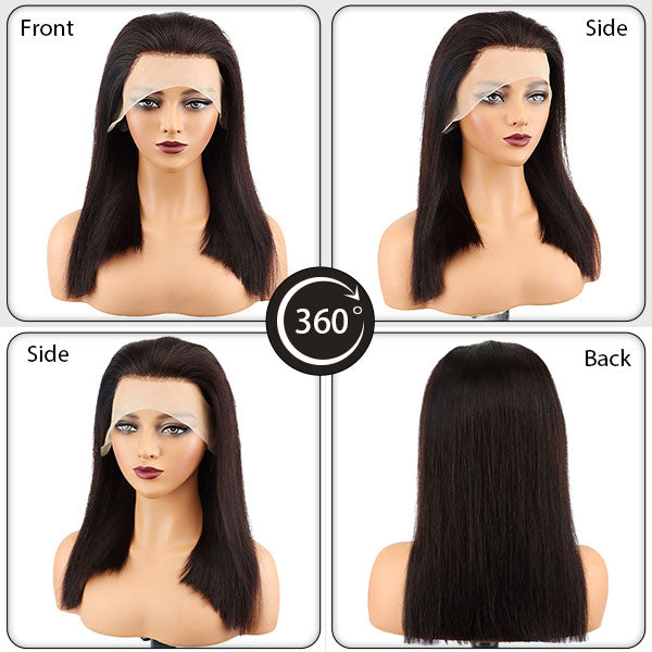 Bob Hair Wigs Straight 13*4 Lace Front Wigs 100% Human Virgin Hair Wigs