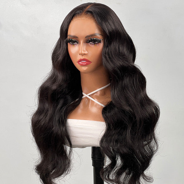 7x5 Glueless Lace Body Wave Wig With Pre Plucked Hairline 100% Human Hair