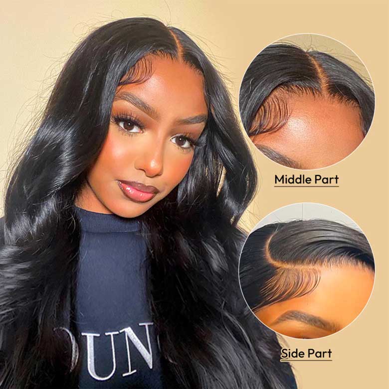 Body Wave Wigs Pre-Cut 13x4 Invisible HD Lace Frontal Human Hair Wigs